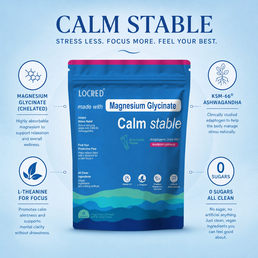 OptiCalm™ Calm Stable Drink Mix,  Stress Sleep Support Powder Packets