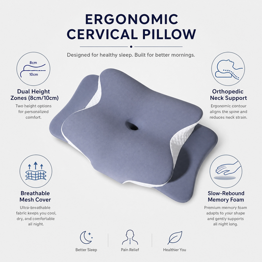 Restly™ Memory Foam Cervical Support Pillow